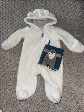 Carters 3 month Cozy Sherpa One Piece with book